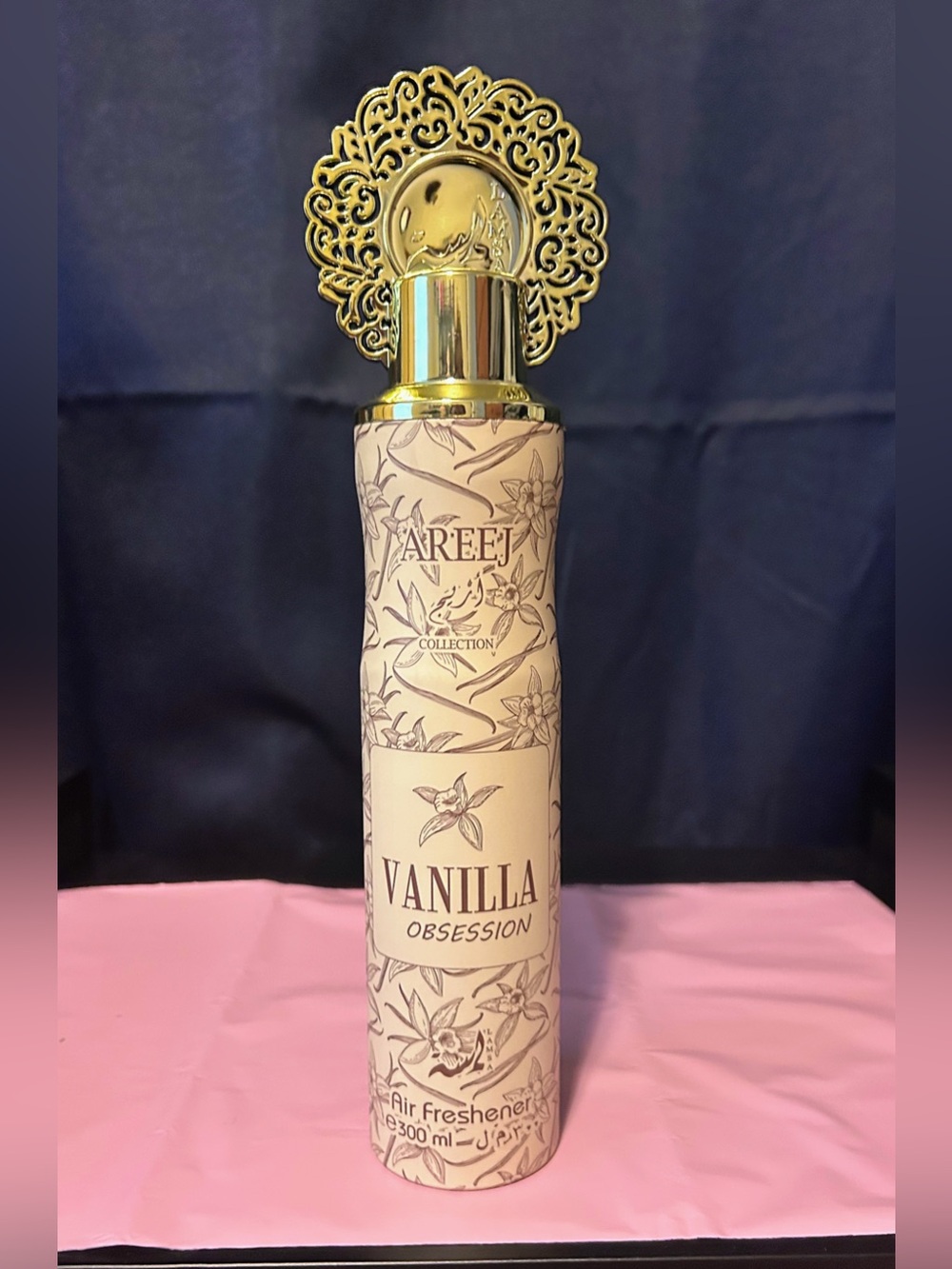 Areej Collection Vanilla Obsession Air Freshener - Gold & Cream